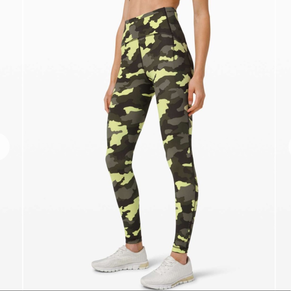 Lululemon Swift Speed High-Rise Camo Green Multi - Picture 3 of 7